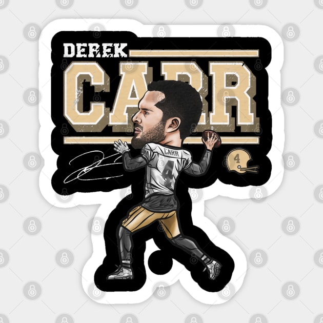 Derek Carr New Orleans Cartoon Sticker by danlintonpro